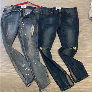 2 used pair of Profound denim sz 36 and 34